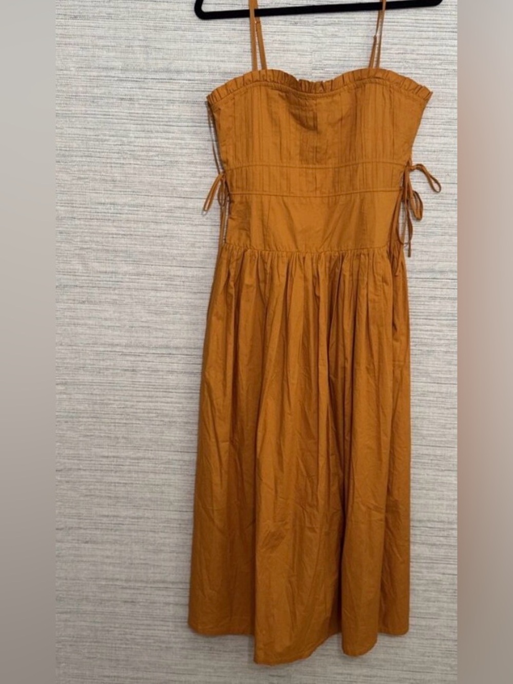 Moon River Mustard Orange Midi Sundress